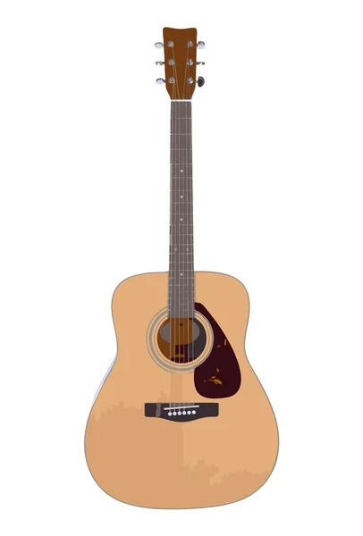 Guitarra acústica . — Vector de stock