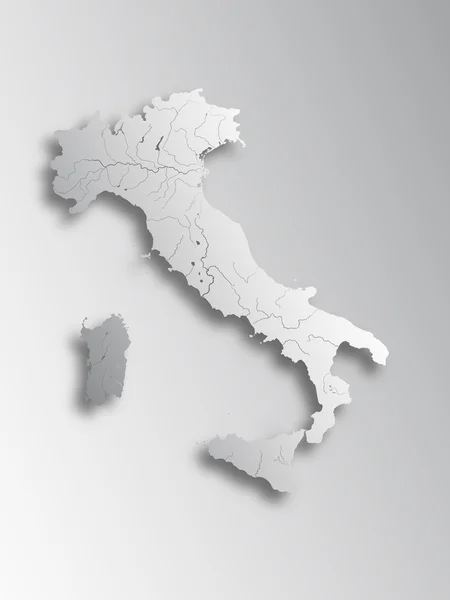 Mapa de Italia. — Archivo Imágenes Vectoriales