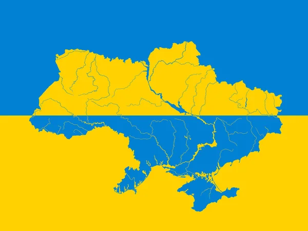 Mapa Ukrainy. — Wektor stockowy