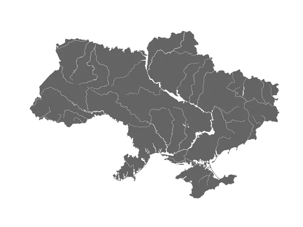 El mapa de Ucrania. — Archivo Imágenes Vectoriales