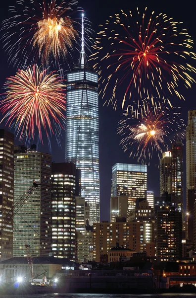 Fireworks over NYC — Stock Photo, Image