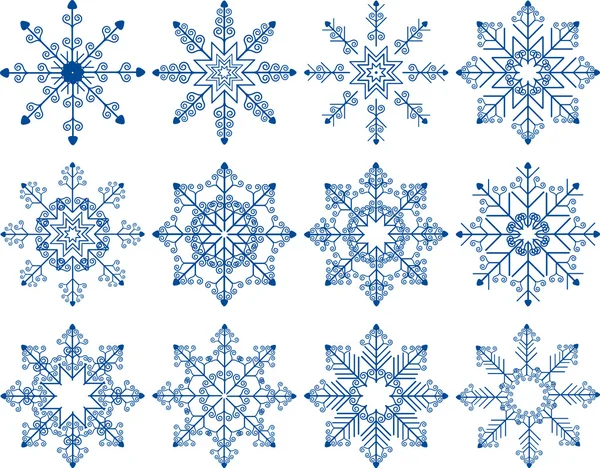 Snowflake Vector Set — Stock Vector