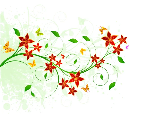 Diseño de fondo floral — Vector de stock