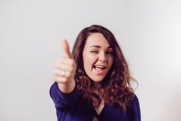 Woman Showing Thumb Up — Stock Photo, Image