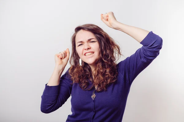 Vreugdevol. Zeer gelukkige vrouw — Stockfoto