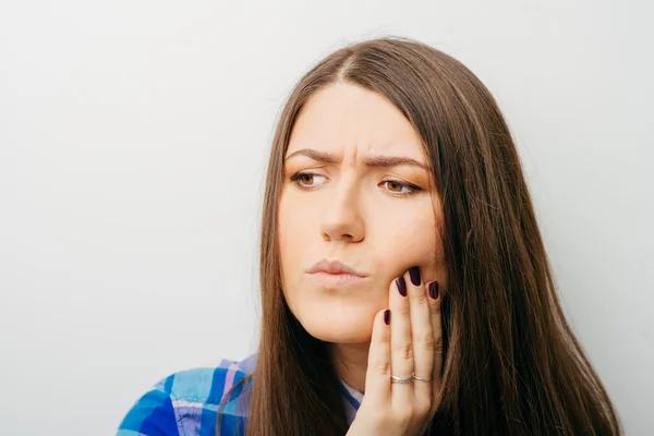 Woman has tooth ache. — Stock Photo, Image