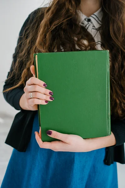 Large book in hands — Stock Photo, Image