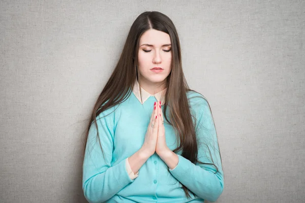 Barna lány imádkozott — Stock Fotó
