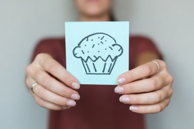 Kağıt cupcake simgesini