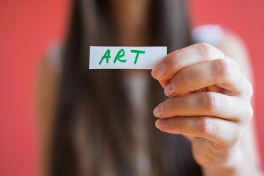 Sanat kelime parça kağıt üzerinde