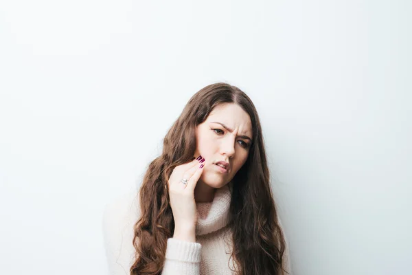 Girl suffering out of  toothache — Stock Photo, Image