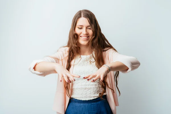 Gestos de mujeres jóvenes — Foto de Stock