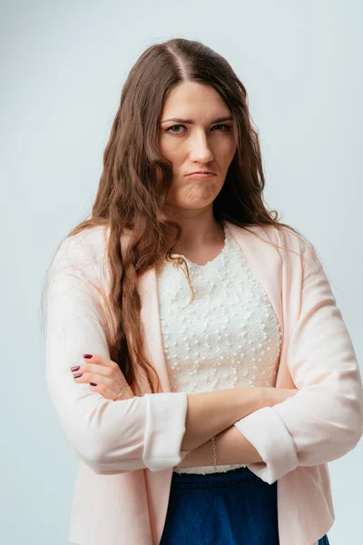 Irritada jovem mulher — Fotografia de Stock