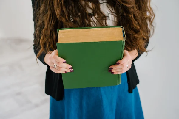 Large book in hands — Stock Photo, Image