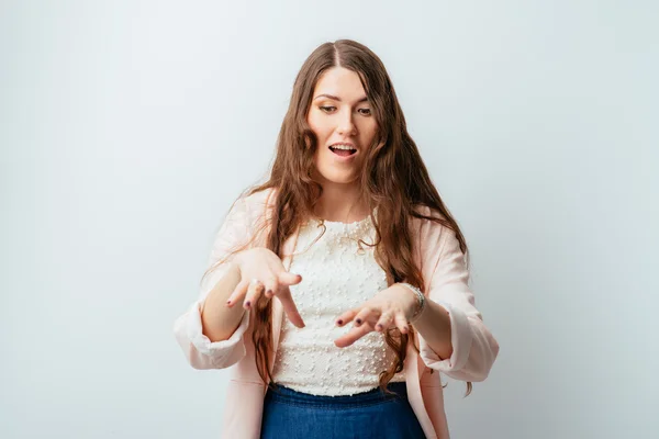 Gestos de mujeres jóvenes — Foto de Stock