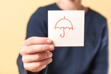 Şemsiye şarkı kağıt üzerinde