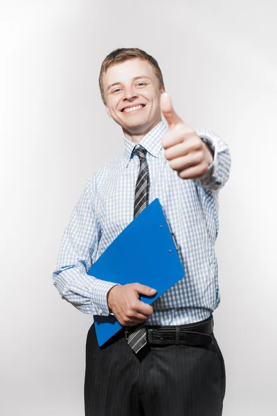 Empresário polegares para cima — Fotografia de Stock