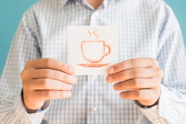 Icono del té caliente en papel —  Fotos de Stock