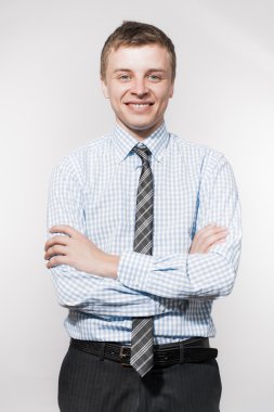 Dost gülümseyen iş adamı