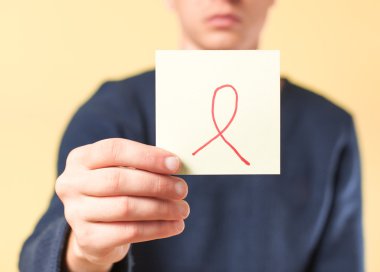Kağıt üzerinde mücadele AIDS şarkı