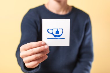 Fincan çay el çizim