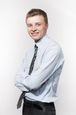 genç gülümseyen iş adamı