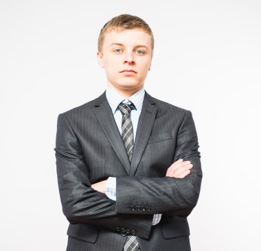 Kendine güvenen genç iş adamı