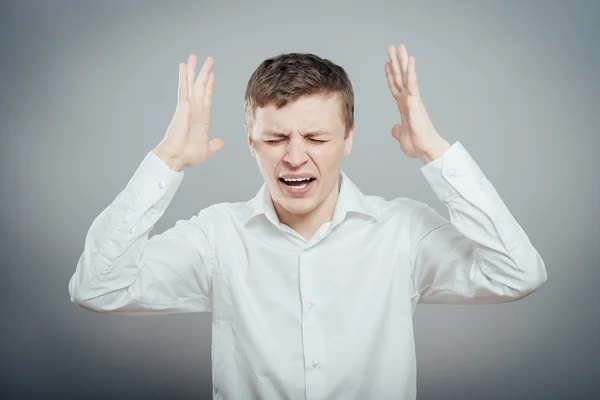 Young  man screaming — Stock Photo, Image