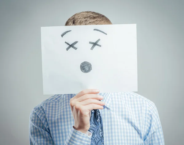 Mann mit totem Gesicht — Stockfoto