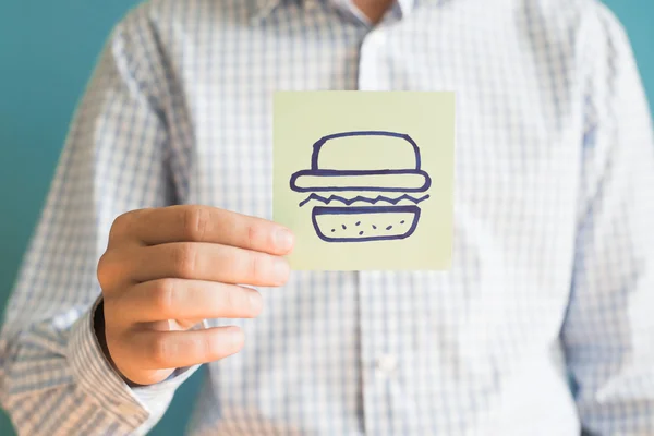 Ikona sendvič na papíře — Stock fotografie