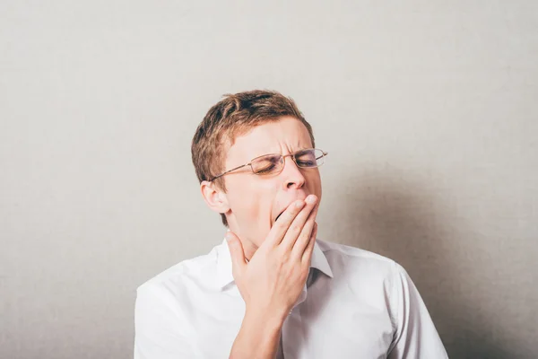 The man tired  yawning — Stock Photo, Image