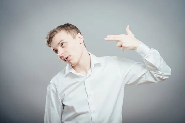 Joven suicidándose — Foto de Stock