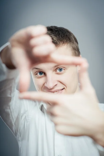 Der Mensch schafft Rahmen — Stockfoto