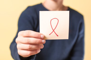 Kağıt üzerinde mücadele AIDS şarkı
