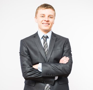 samimi ve gülümseyen iş adamı