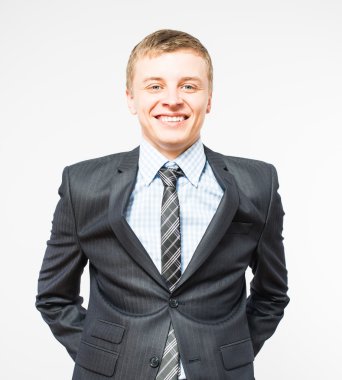 samimi ve gülümseyen iş adamı