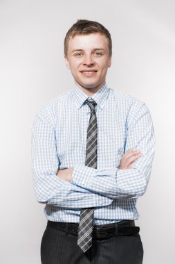 Dost gülümseyen iş adamı