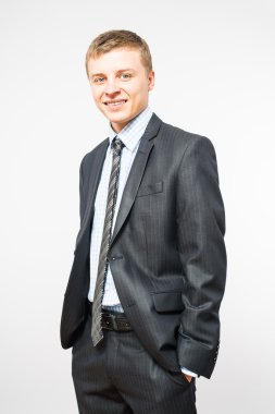 samimi ve gülümseyen iş adamı