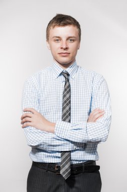 Dost gülümseyen iş adamı