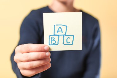 Harf Abc şarkı kağıt üzerinde