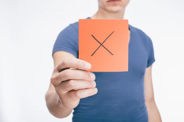 Fehlersymbol auf Papier — Stockfoto