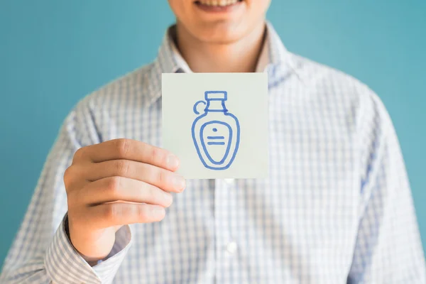 Icono de jarabe en papel — Foto de Stock