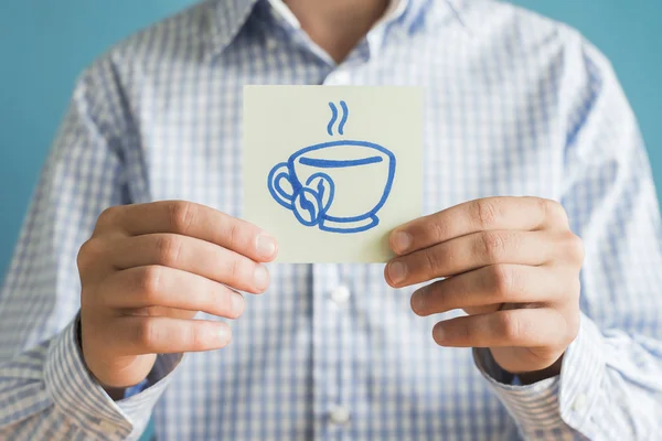 Icono del té caliente en papel —  Fotos de Stock