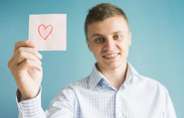 Icono del corazón sobre papel —  Fotos de Stock