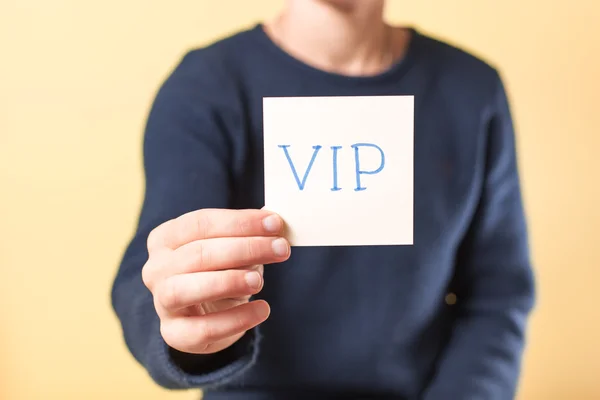 Vip sing auf Papier — Stockfoto