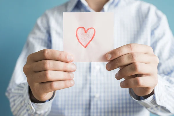 Icono del corazón sobre papel —  Fotos de Stock