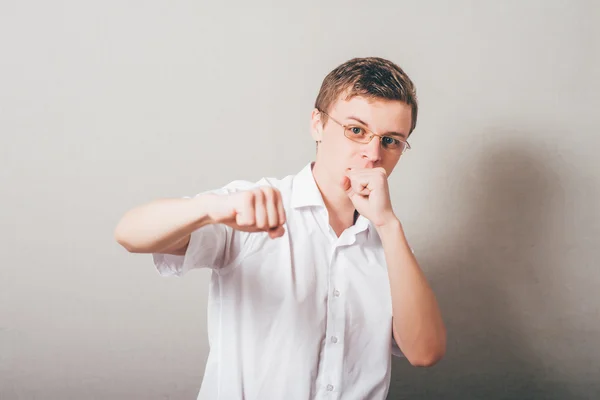 Mann kampfbereit — Stockfoto