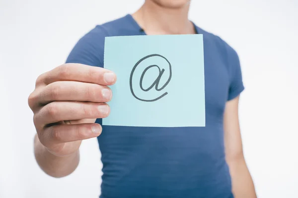 Icono de correo electrónico en papel — Foto de Stock