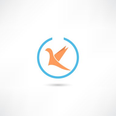 kuş daire arka plan simgesi