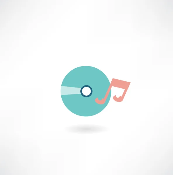 Note de musique et cd — Image vectorielle